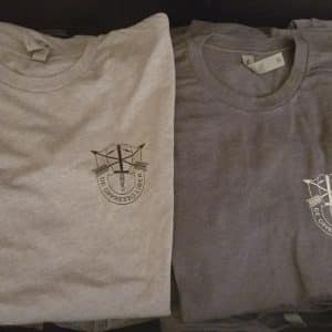SF Crest (White or Black Print) Left Chest on Grey T-Shirt