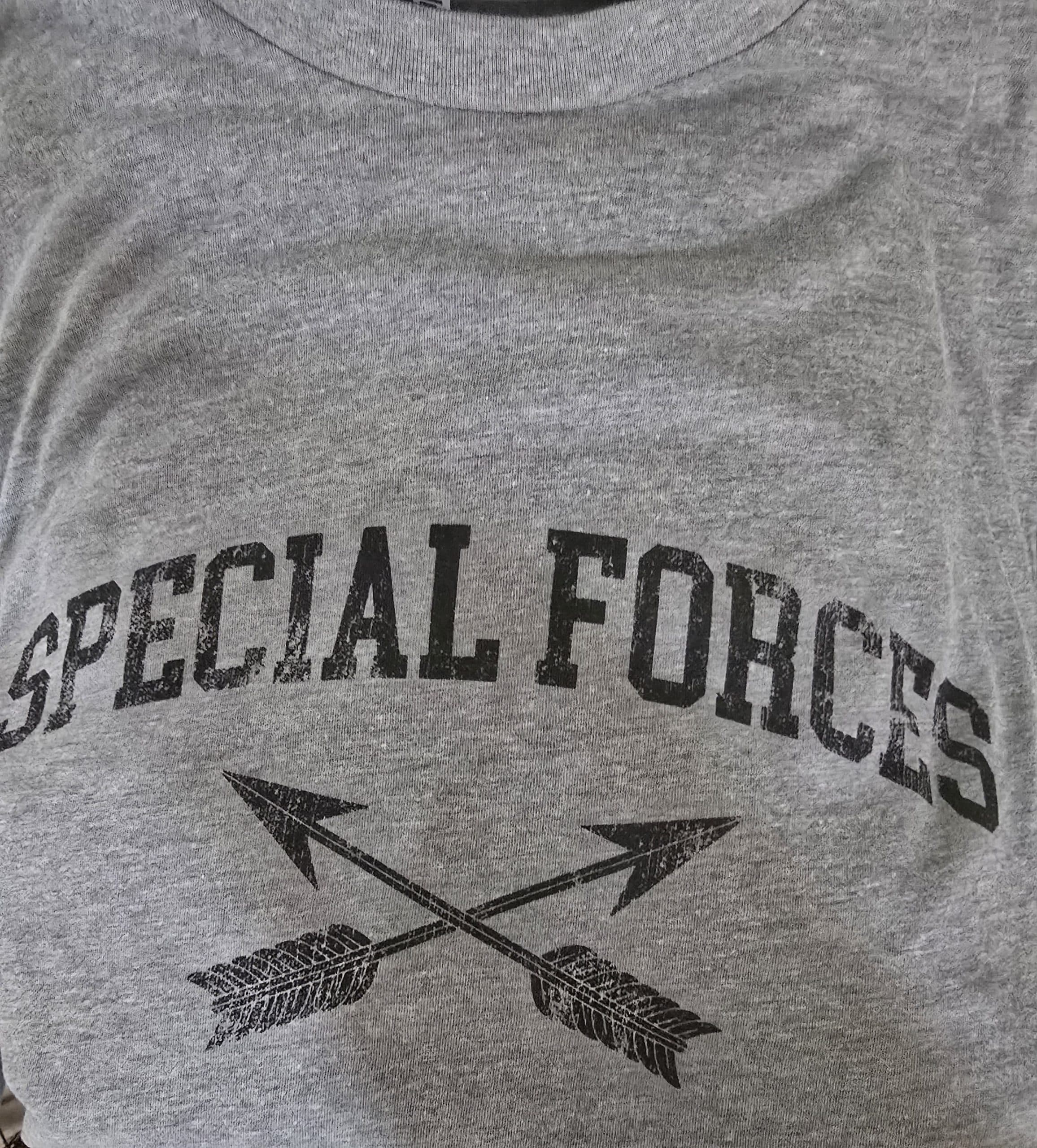 Special Forces Crossed Arrows T-Shirt, Dark Heather Grey - Image 3
