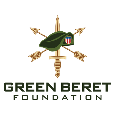 Green Beret Foundation logo with arrows and sword.