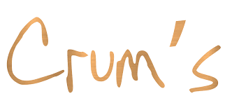 Stylized 'Crum's' text logo in brown script